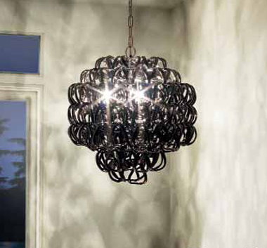 Дизайнерская подвесная люстра Vistosi Giogali 50cm black