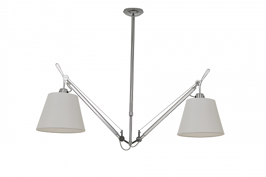 Дизайнерский потолочный светильник Tolomeo Suspension Basculante 36cm white/chrome
