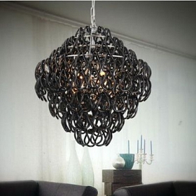 Дизайнерская подвесная люстра Vistosi Giogali 80cm black