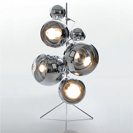 Дизайнерский напольный торшер Mirror Ball Tripod Stand