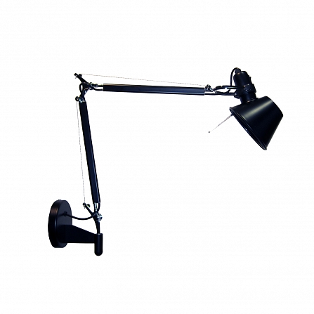 Настенный дизайнерский светильник-бра Tolomeo Parete micro black matte