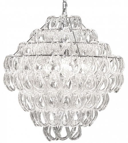 Дизайнерская подвесная люстра Vistosi Giogali 80cm glassy