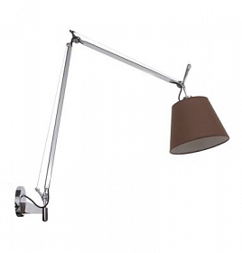 Настенный светильник-бра Tolomeo Parete basculante 18cm brown/chrome
