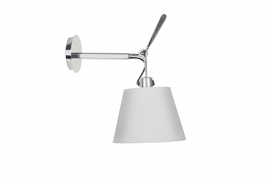 Настенный дизайнерский светильник-бра Tolomeo Parete diffusore 24cm white/chrome