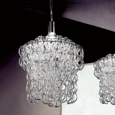 Дизайнерская подвесная люстра Vistosi Giogali 50cm glassy