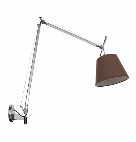 Настенный светильник-бра Tolomeo Parete basculante 18cm brown/chrome