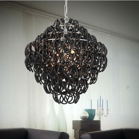Дизайнерская подвесная люстра Vistosi Giogali 80cm black