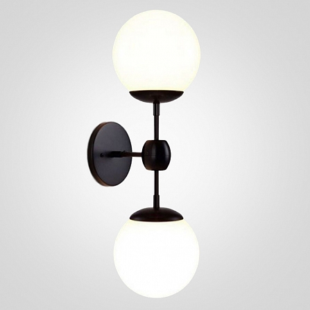 Бра Modo 2 Globes Black And White Glass -22