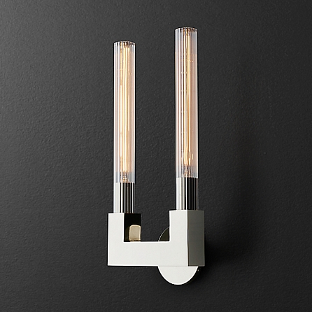 Бра Rh Canelle Wall Lamp Double Sconces Chrome -22