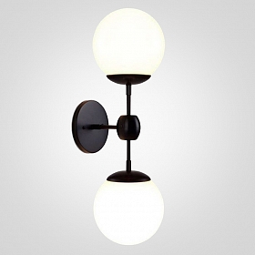Бра Modo 2 Globes Black And White Glass -22
